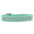 Unconditional Love Sprinkles AB Crystals Dog CollarAqua Size 18 UN796110